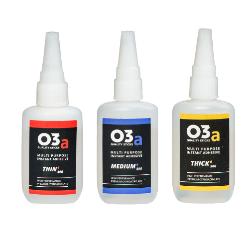 O3a Cyanoacrylate Adhesive, 50g, Clear Bundle - MC